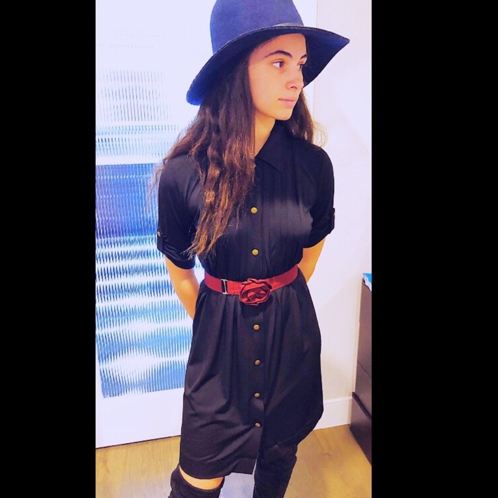 Calvin Klein navy Buttoned down shirt dress